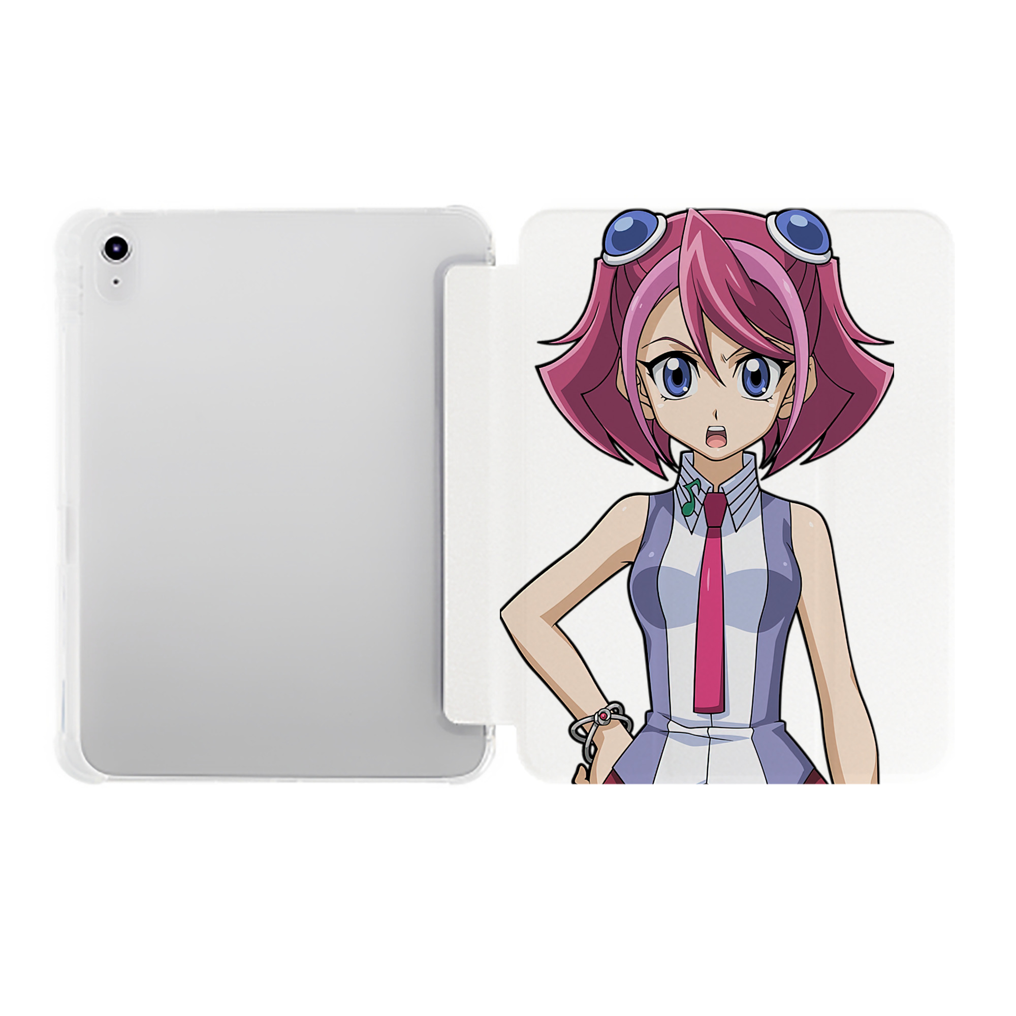 （画像用） 遊☆戯☆王 Yu-Gi-Oh! IPad ケース ペン収納付き 三つ折りスタンド PUレザー×シリコン 対応機種9.5/10.5/10.9インチ